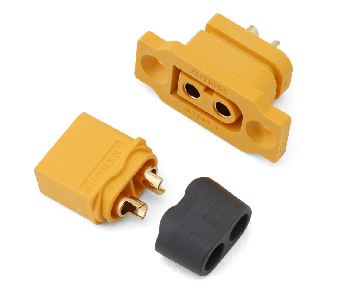 Samix XT60EF/XT60H Mountable Connectors w/Wire Cover (1 Male/1 Female) #SAMCXT60EFH-001