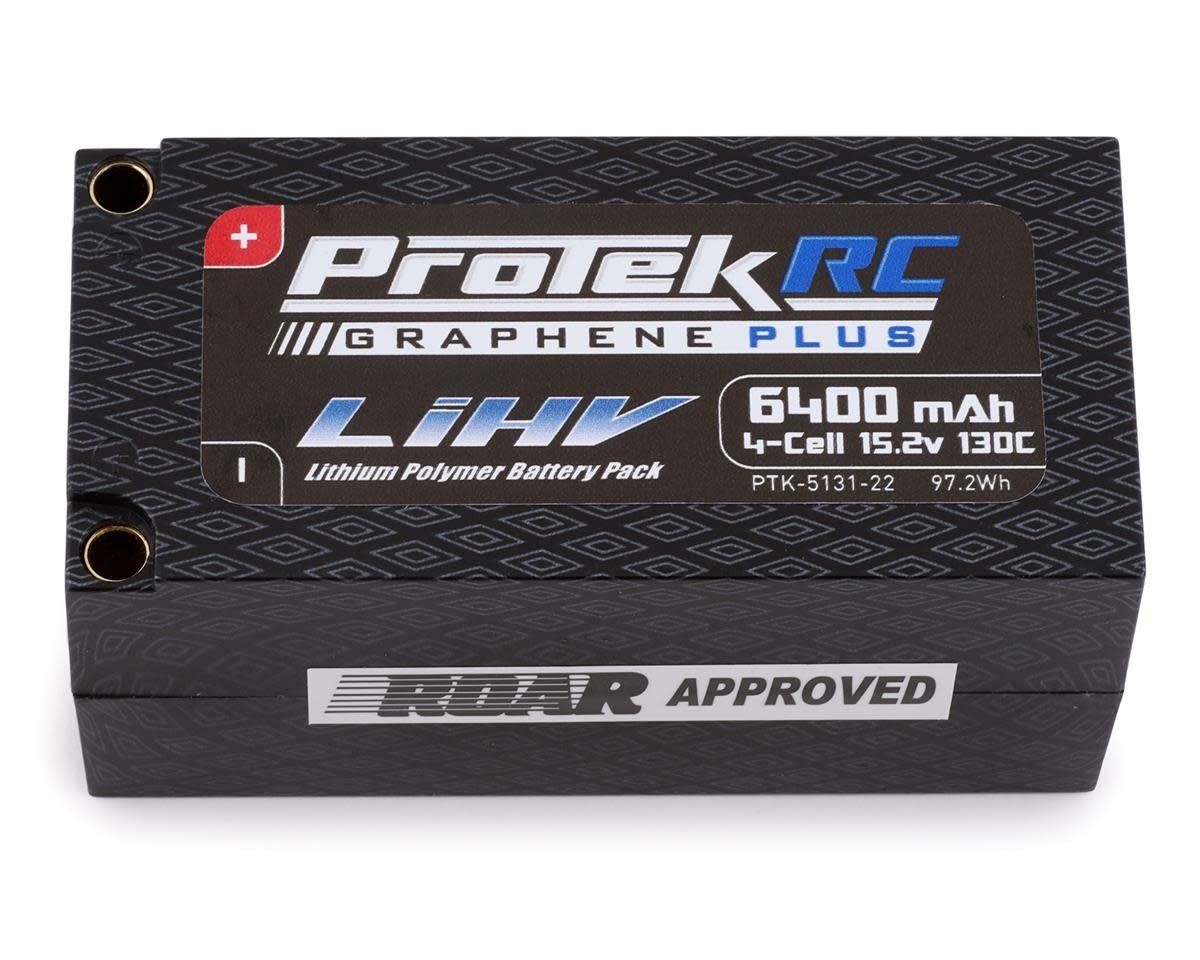 #PTK-5131-22 ProTek RC 4S 130C Low IR Si-Graphene+ HV Shorty LiPo Battery (15.2V/6400mAh) w/5mm Connector (ROAR Approved)