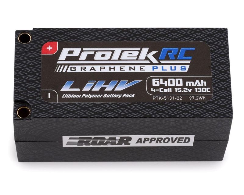 #PTK-5131-22 ProTek RC 4S 130C Low IR Si-Graphene+ HV Shorty LiPo Battery (15.2V/6400mAh) w/5mm Connector (ROAR Approved)