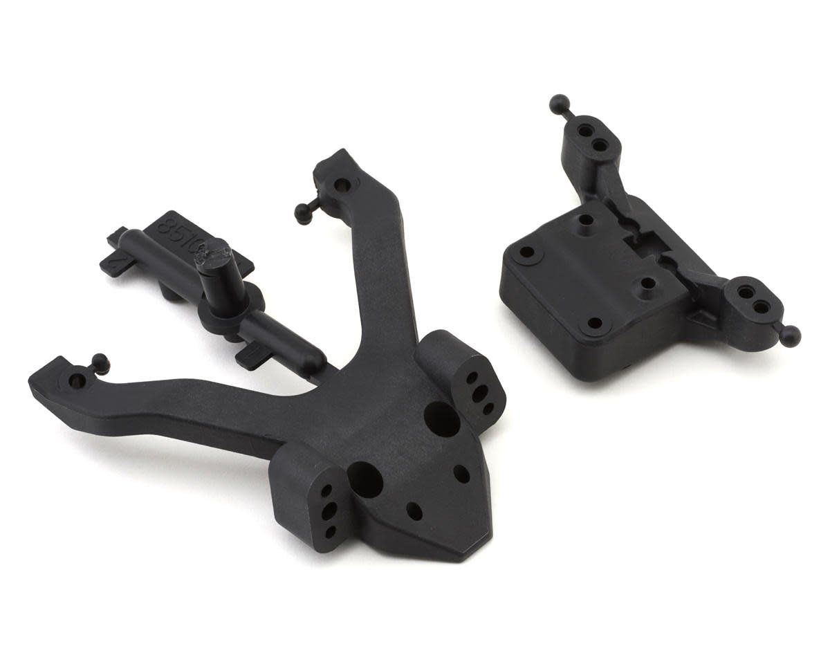Team Associated RC10B6.4 Factory Team Angled Top Plate &amp; Ballstud Mount (Carbon) (RC10SC6.4/RC10T6.4) #71183
