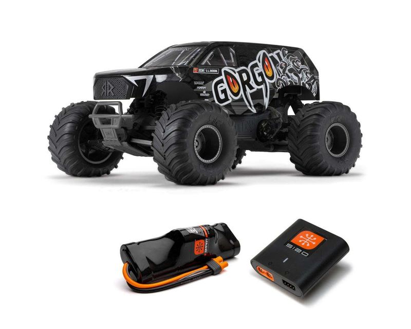 #ARA3230SKT1 Arrma Gorgon 4X2 MEGA 550 Brushed 1/10 Monster Truck Ready-To-Assemble Kit w/SLT2 2.4GHz Radio, Battery &amp; Charger