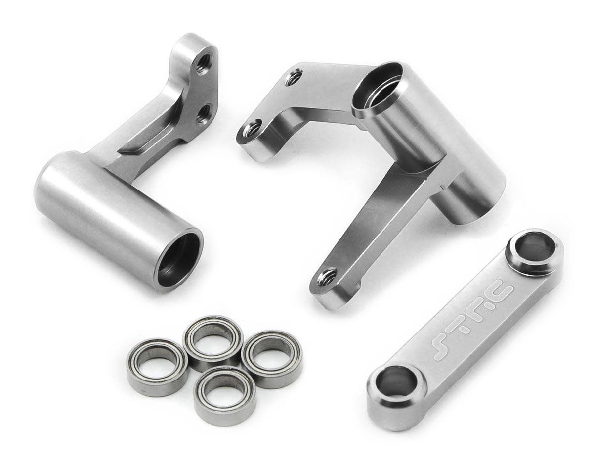 #ST3743XS ST Racing Concepts Aluminum Steering Bellcrank Set (w/bearings) (Silver)