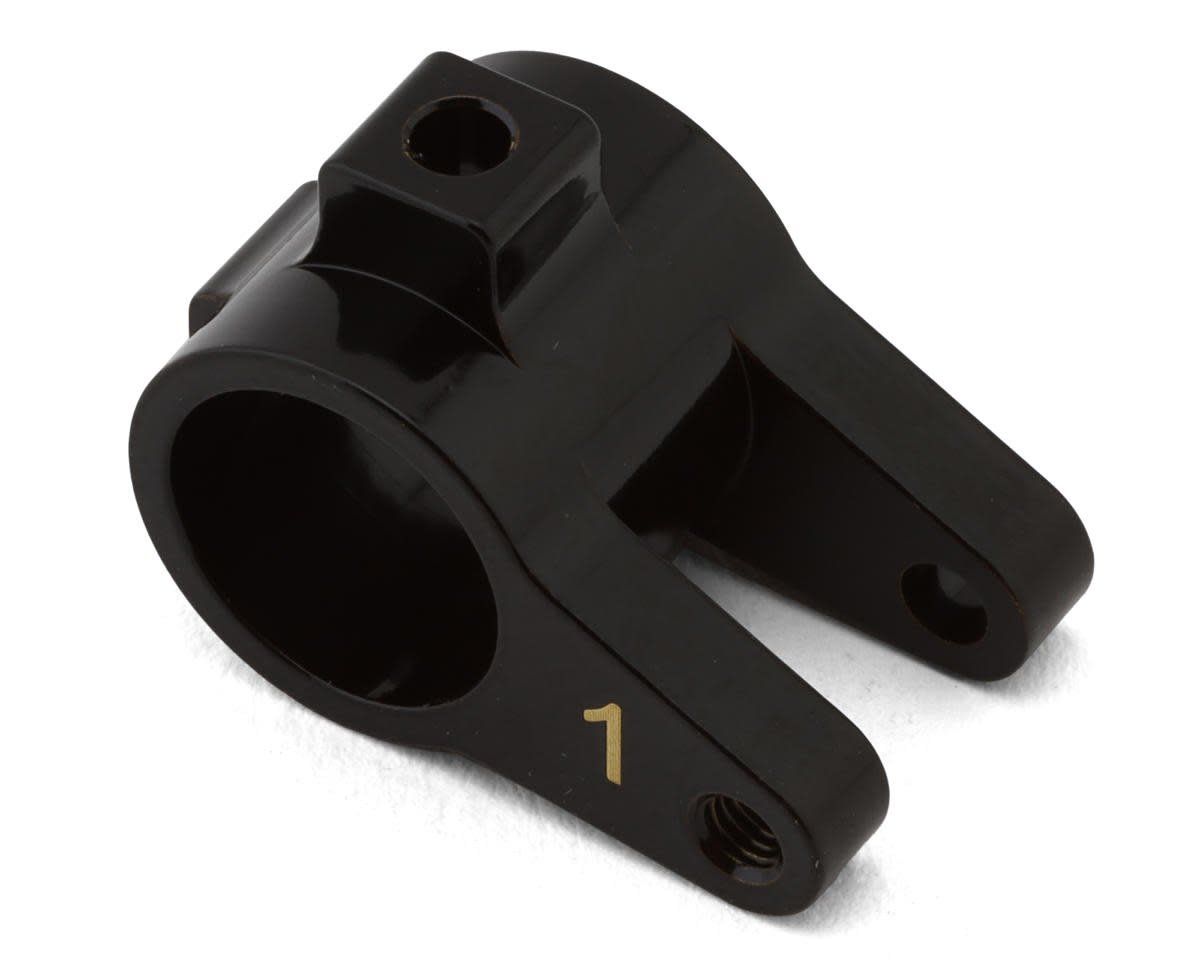 ST Racing Concepts SCX10 Pro Brass Front Axle Link Mount (Black) (14g) (Servo On Axle) #STA232071-1BR