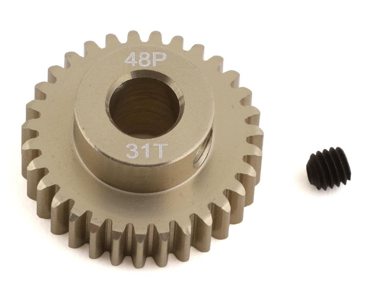 #PTK-8651 ProTek RC 48P Lightweight Hard Anodized Aluminum Pinion Gear (5.0mm Bore) (31T)