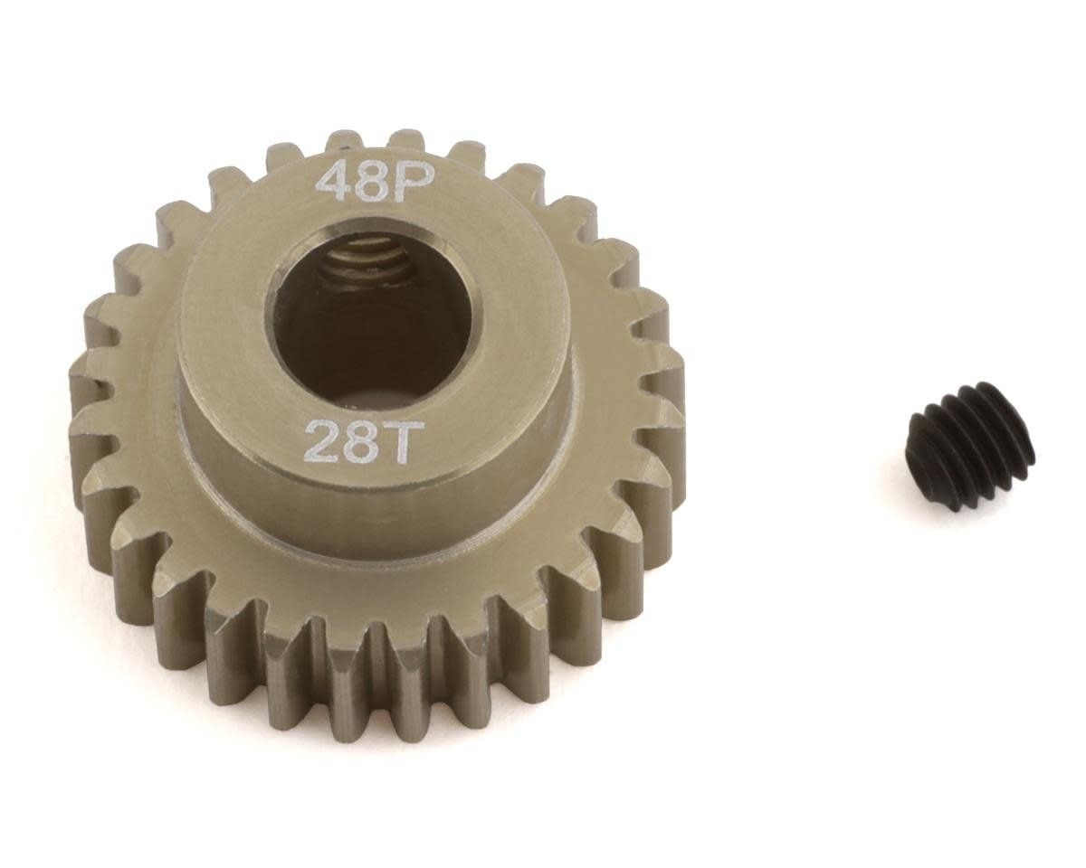 #PTK-8648 ProTek RC 48P Lightweight Hard Anodized Aluminum Pinion Gear (5.0mm Bore) (28T)