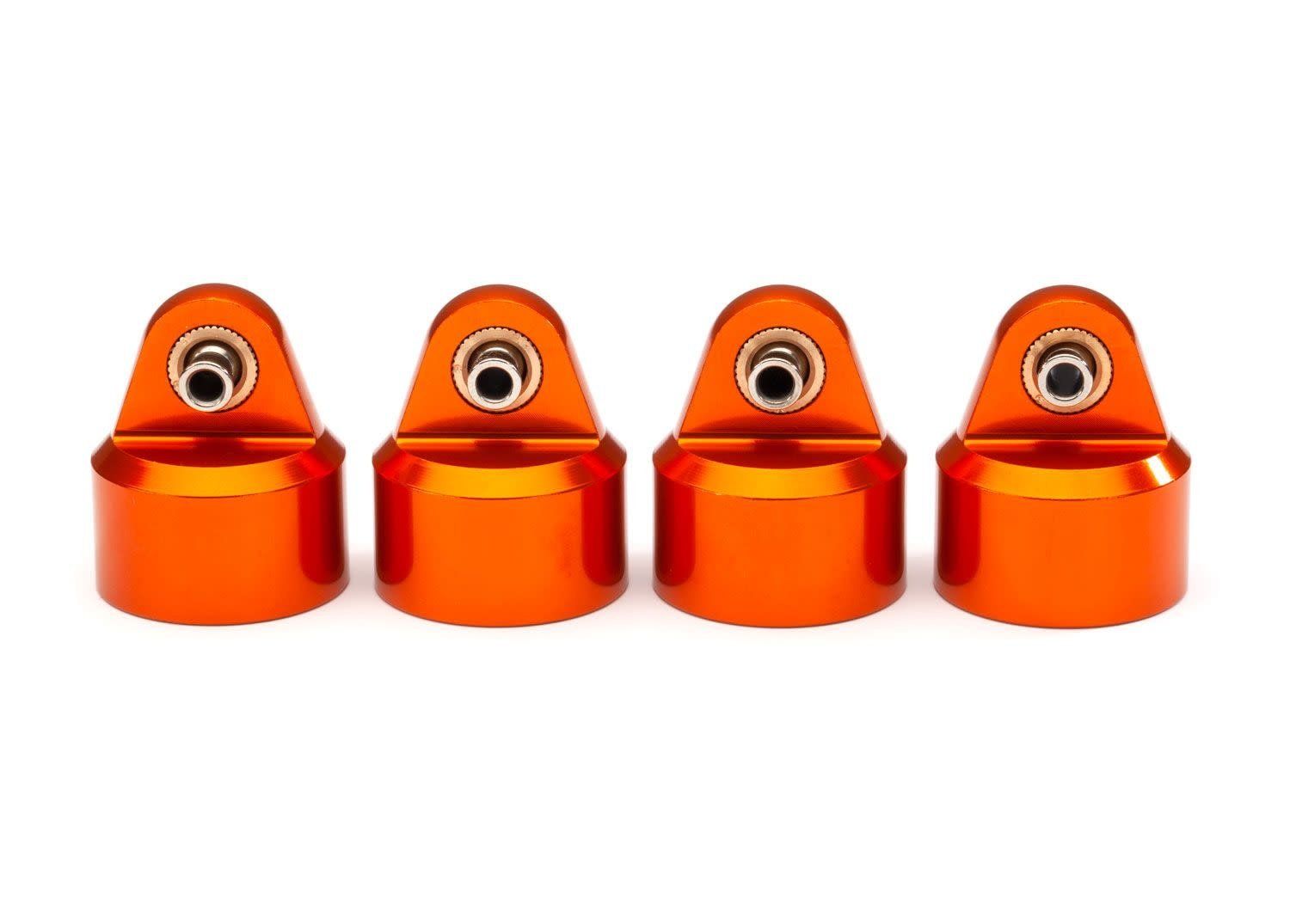 Traxxas Shock caps, aluminum (orange-anodized), GT-Maxx® shocks (4) #8964T
