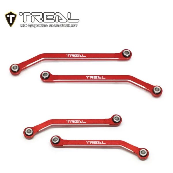 #X003Q5IIA1 Treal Hobby TRX-4M Aluminum High Clearance Lower Links (Red) (4)