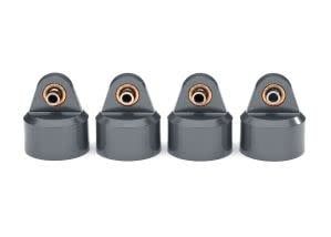 Traxxas Shock caps, aluminum (gray-anodized), GT-Maxx®, shocks (4) #8964-GRAY