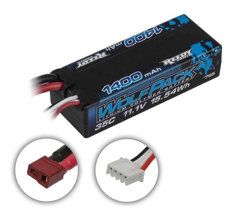 Summer Sale #765WolfPack LiPo Mini 1400mAh 35C 3S 11.1V with T-plug