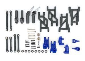 #9182-BLUE Traxxas Outer Driveline &amp; Suspension Upgrade Kit, extreme heavy duty, blue (fits Bandit® or Drag Slash®)