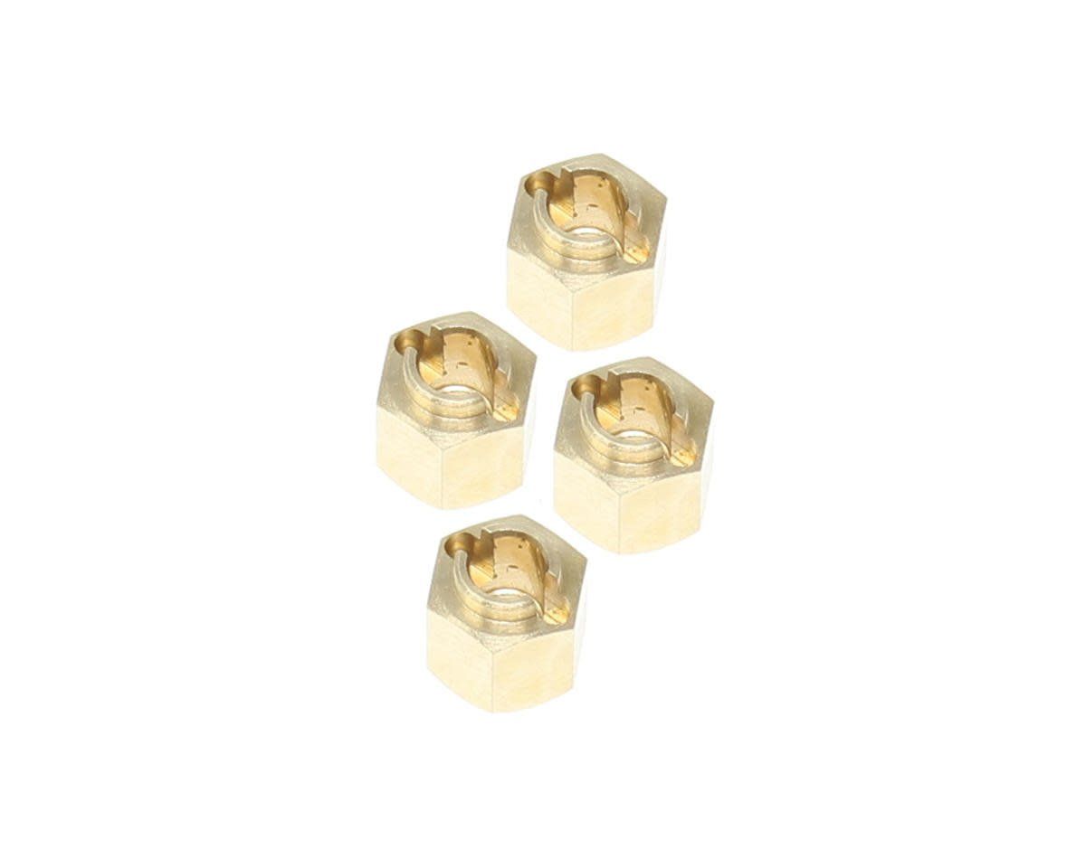 #RER30380 Redcat Ascent-18 Brass Wheel Hex Adapters (4)