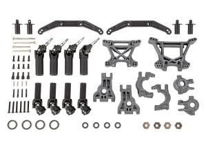 #9080-GRAY Traxxas Outer Driveline &amp; Suspension Upgrade Kit, extreme heavy duty, gray