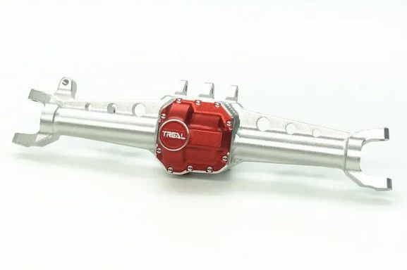 #X002ZI7DD3 Treal Axial SCX10 II AR44 Front Axle (Silver/Red)
