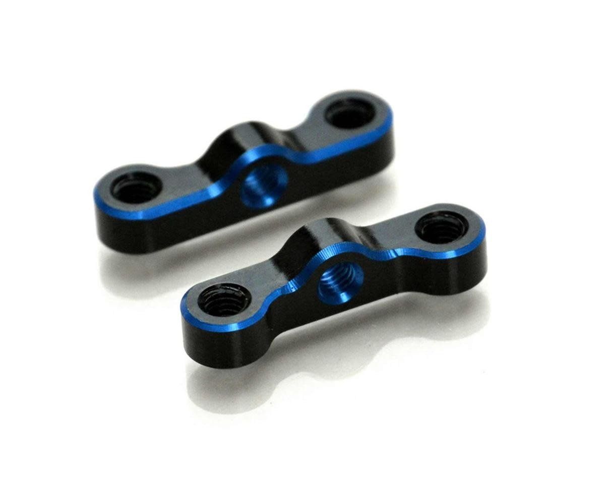Exotek B74/B6.2 HD Aluminum Rear Hub Link Mounts (Black/Blue) (2)  #1938