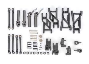#9181 Traxxas Outer Driveline &amp; Suspension Upgrade Kit, extreme heavy duty, black (fits Slash® 2WD)