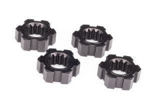 Traxxis Wheel hubs, hex, aluminum (gray-anodized) (4) #7756-GRAY
