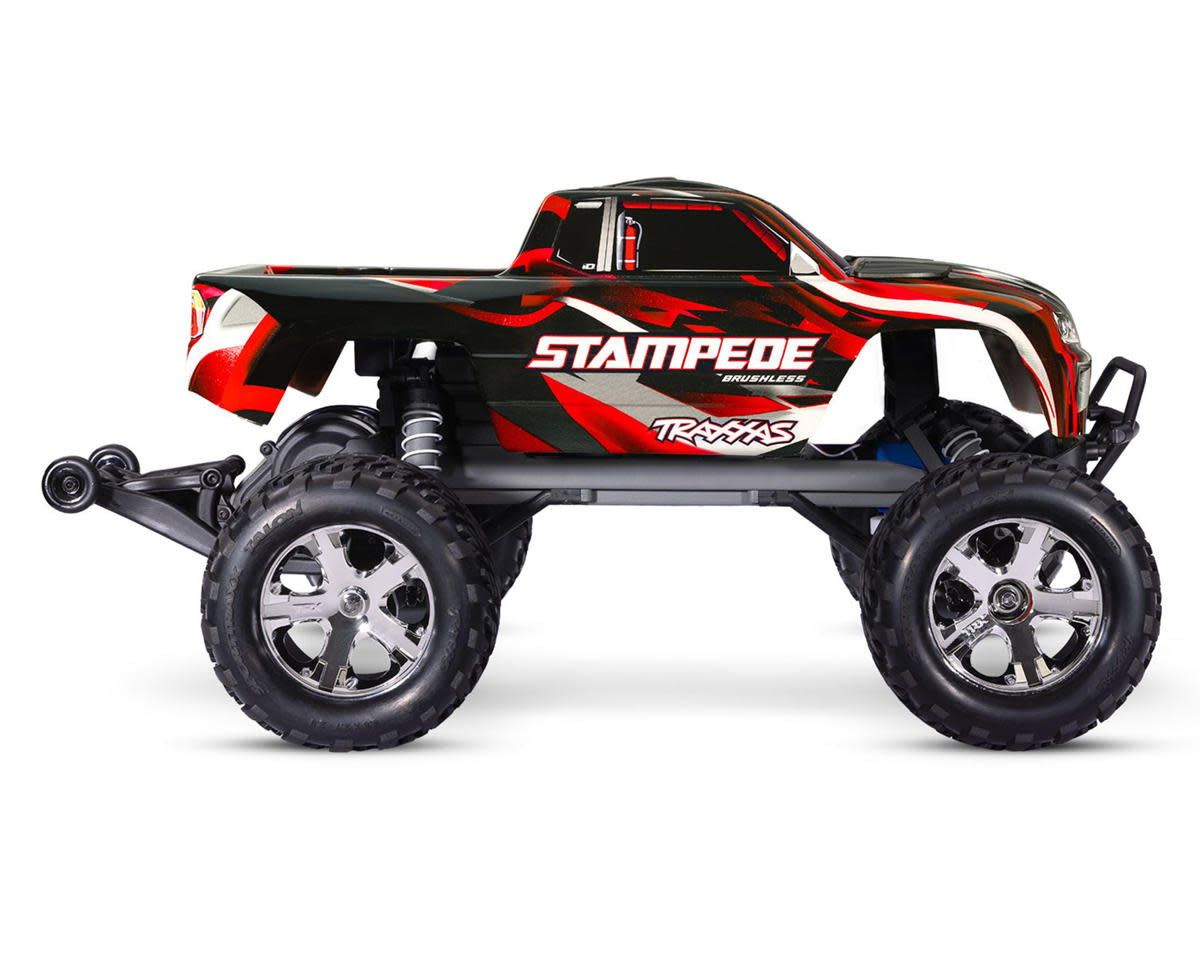 #36354-4-RED Traxxas Stampede BL-2s HD RTR 1/10 2WD Brushless Monster Truck (Red) w/BL-2s ESC &amp; TQ 2.4GHz Radio