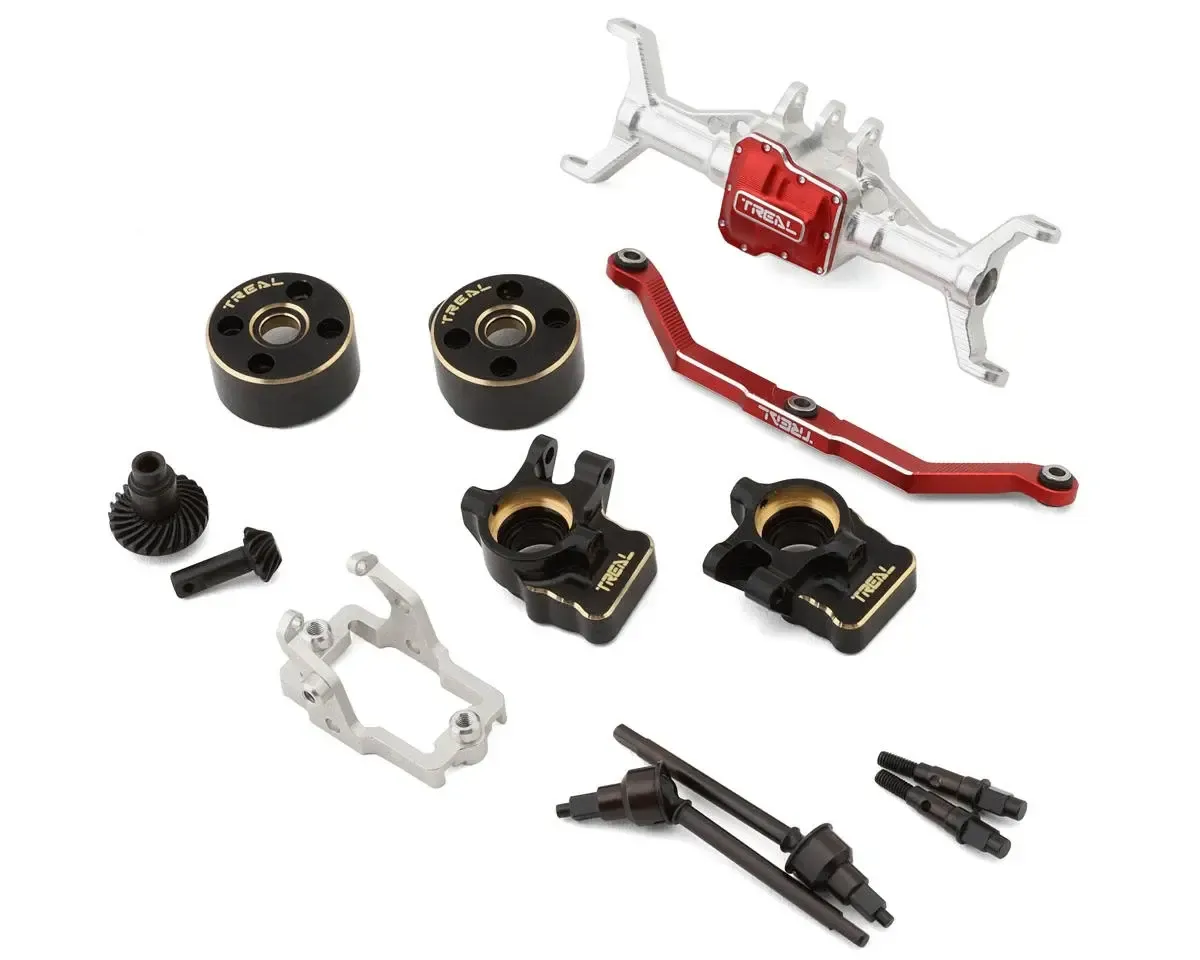 #X003TLISRZ Treal Hobby TRX-4M Aluminum Front Portal Axle Set (Silver)