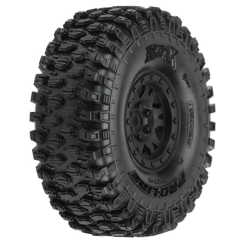 #PRO1012810 Pro-Line 1/10 Hyrax G8 F/R 1.9" Crawler Tires Mounted 12mm Black Impulse (2)