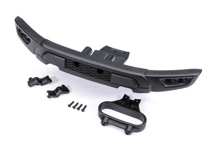 #10151 Traxxas Bumper, front/ bumper mount, front/ light covers (left &amp; right)/ 2.5x10mm BCS (4) (fits Ford Raptor R)