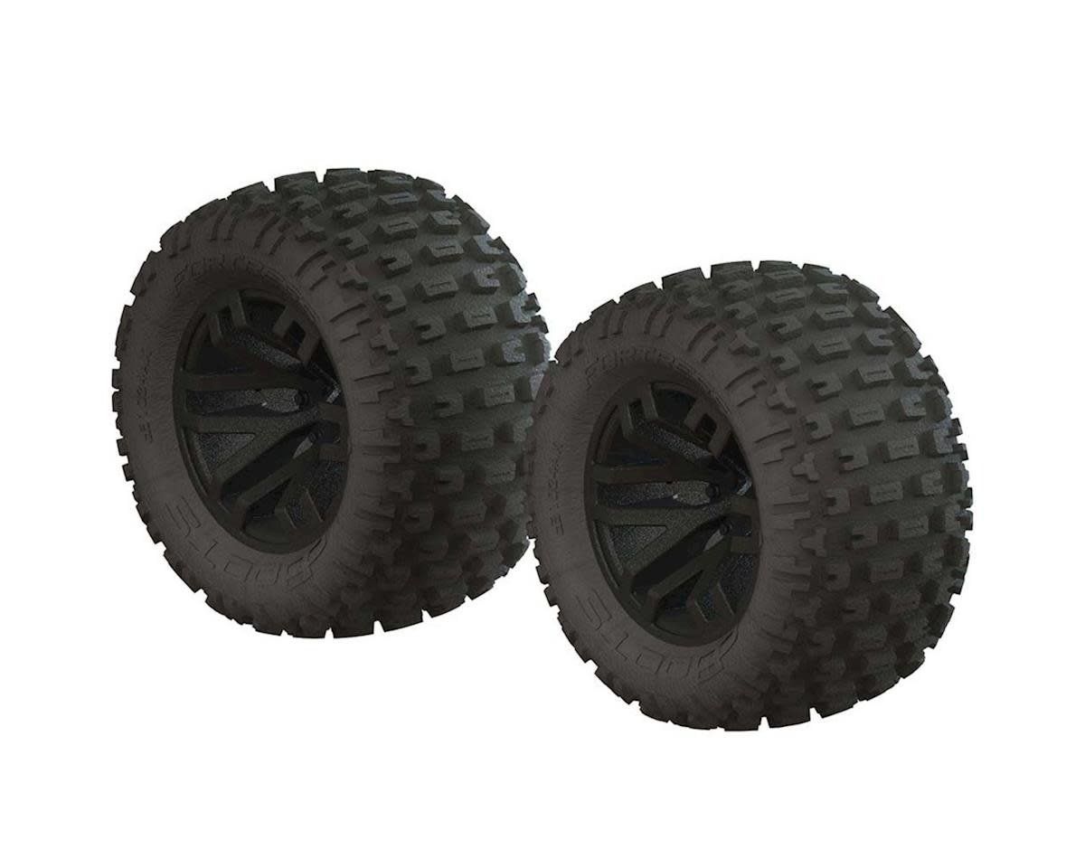 #AR550044 Arrma dBoots "Fortress MT" Monster Truck Pre-Mounted Tire Set (Black) (2) w/14mm Hex