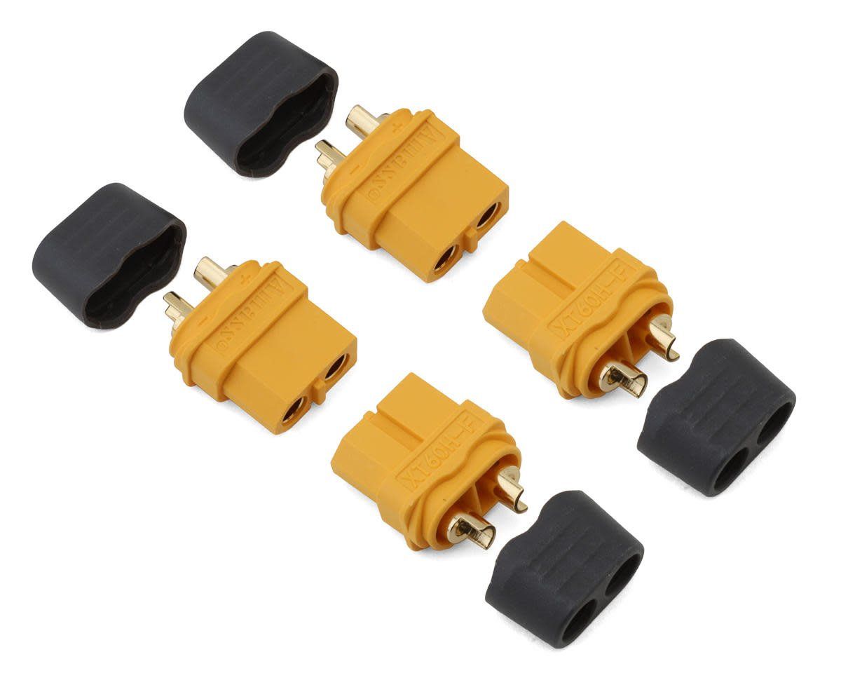 #SAMCXT60H-004F Samix XT60 Connectors w/Wire Covers (4 Female)