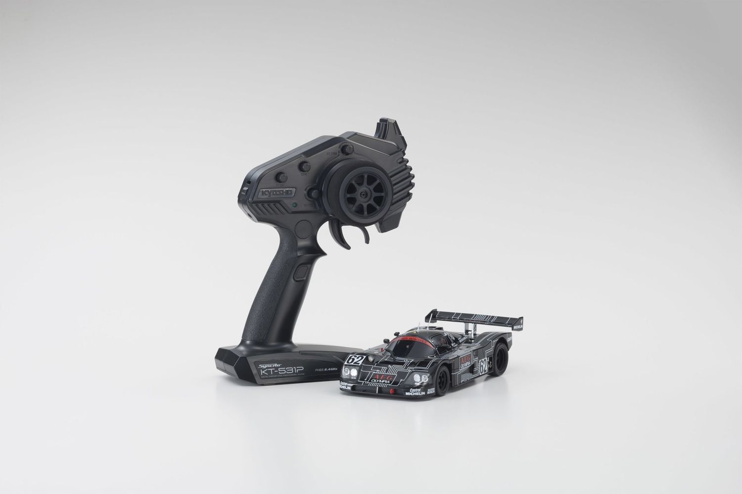 #32353AG Kyosho Mini-Z RWD Sauber Mercedes Groupe C Rennsportwagen C9 #62 (1988 LM)