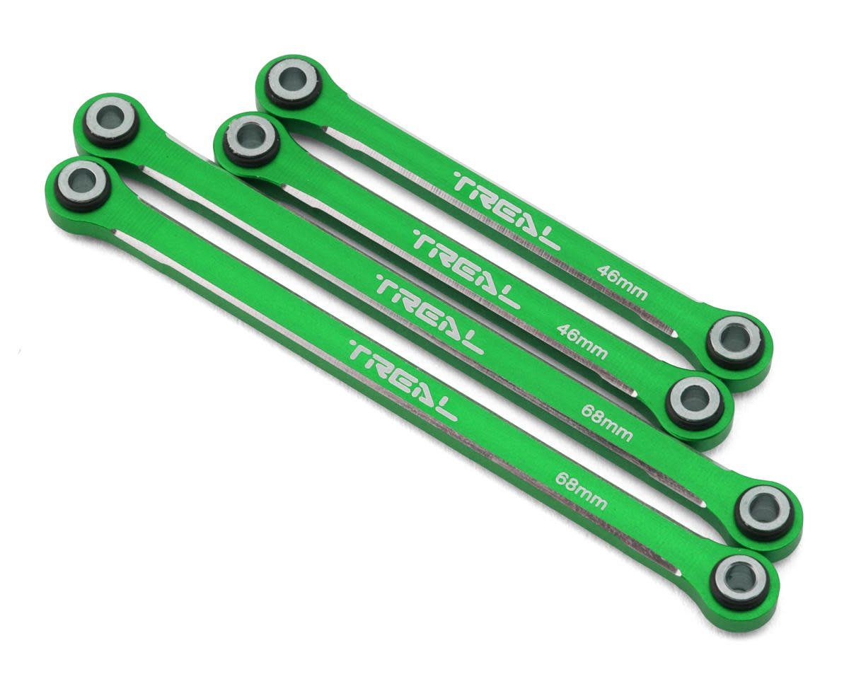 #X003LASCOD Treal Hobby TRX-4M Aluminum Upper Suspension Links (Green) (Qty 4)