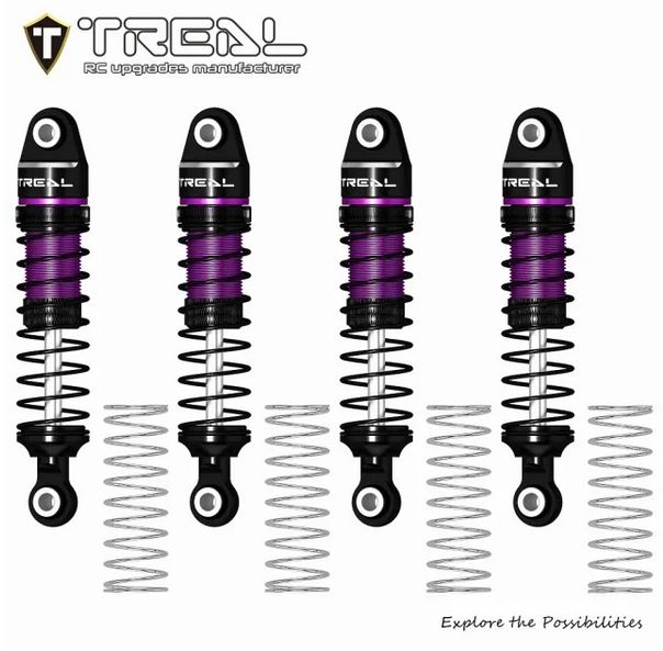 #X003UW1235 TREAL TRX4M Shocks 53MM Oil-filled Threaded Damper Upgrades Compatible with Traxxas 1/18 TRX4-M RC Crawler #TRX4M Shocks 53mm-Purple