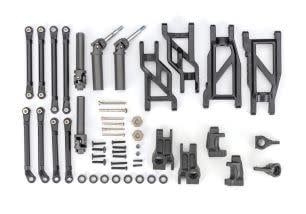 #9180 Traxxas Outer Driveline &amp; Suspension Upgrade Kit, extreme heavy duty, black (fits Rustler® 2WD or Stampede® 2WD)
