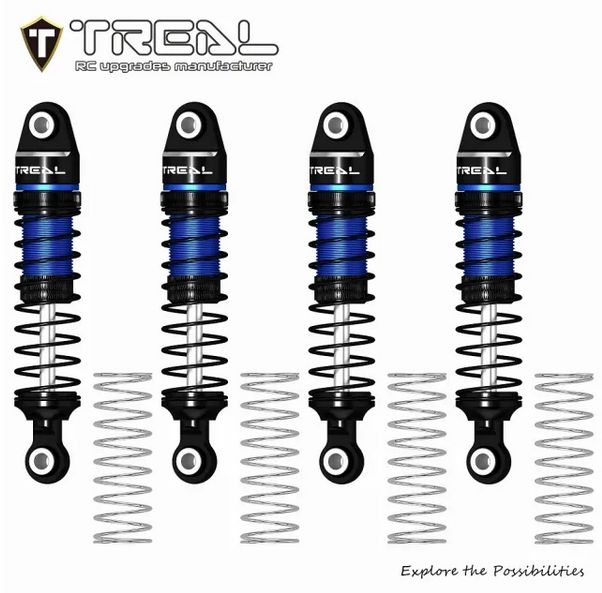 #X003UW12GR TREAL TRX4M Shocks 53MM Oil-filled Threaded Damper Upgrades Compatible with Traxxas 1/18 TRX4-M RC Crawler #TRX4M Shocks 53mm-Blue