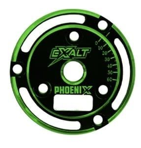Exalt Black Phoenix Endplate with Green Chamfered Edges #EXA0233GR