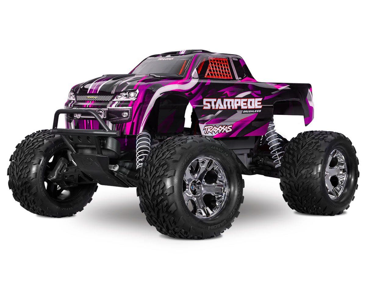 #36354-4-PINK  Traxxas Stampede BL-2s HD RTR 1/10 2WD Brushless Monster Truck (Pink) w/BL-2s ESC &amp; TQ 2.4GHz Radio