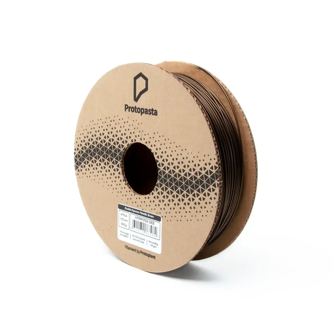 Protopasta Double Espresso Metallic Brown HTPLA 1.75mm 1kg Spool #HTPM1710-DEB