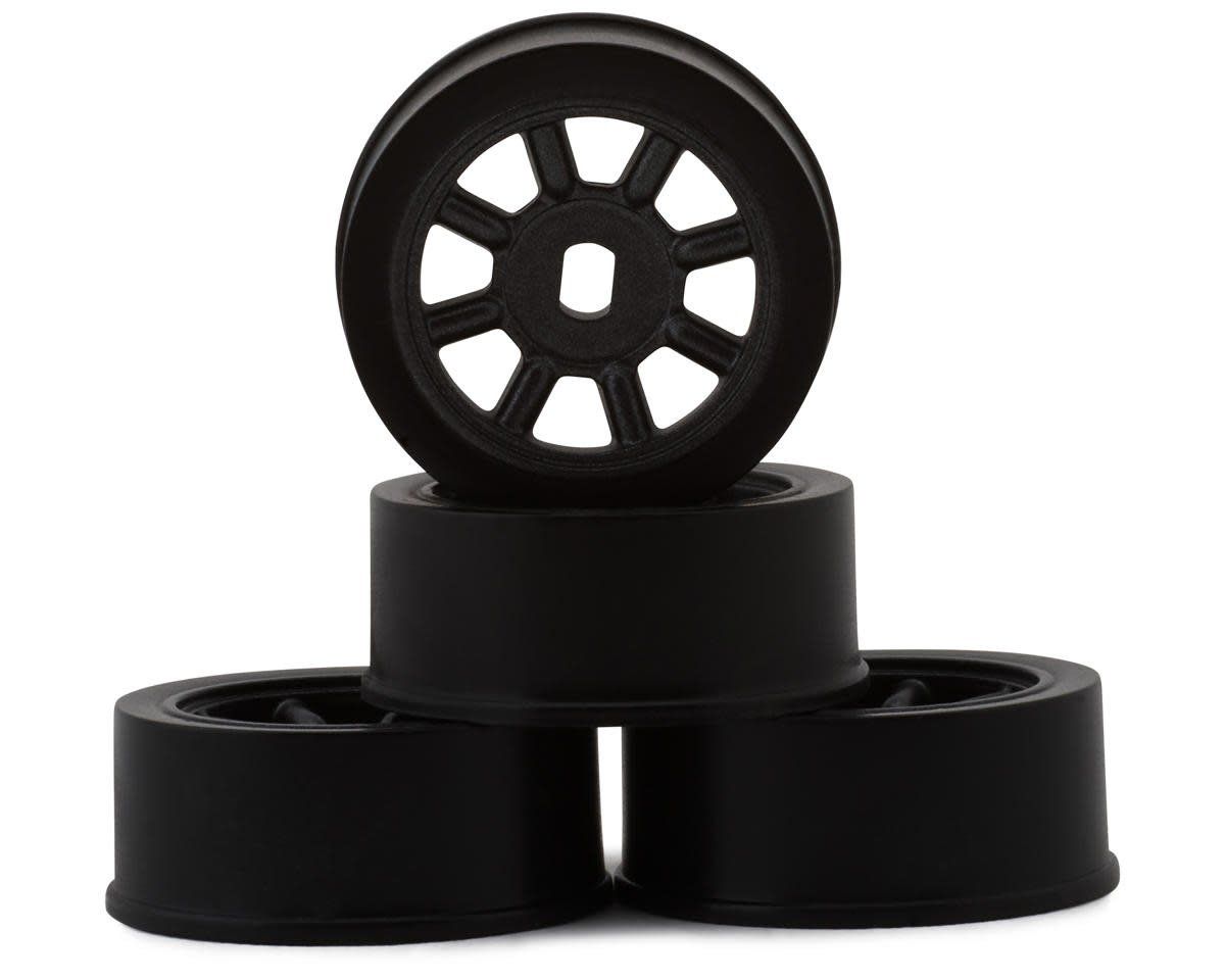 #MDH020GM Kyosho AWD Watanabe Eight Spoke Wheels (Black) (4) (0mm Offset)