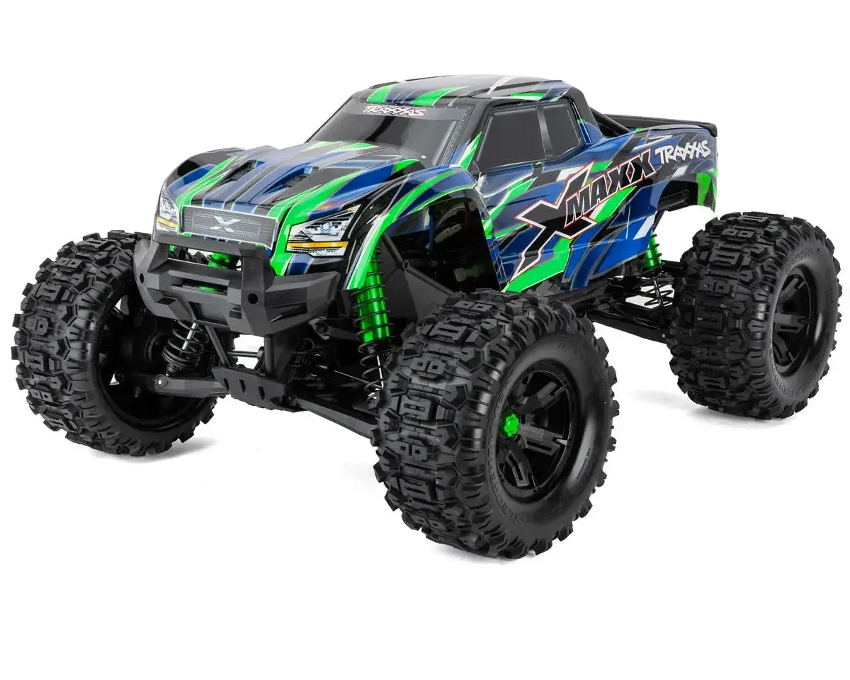 #77096-4-GRN Traxxas X-Maxx 8S 1/6 4WD Brushless RTR Monster Truck (Green) w/2.4GHz TQi Radio, TSM &amp; Belted Tires