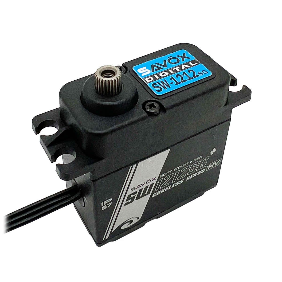 #SW-1212SG Plus Savox Waterproof, High Torque, High Voltage Coreless Digital Servo, 0.13 sec / 722oz @ 8.4V -Black Edition