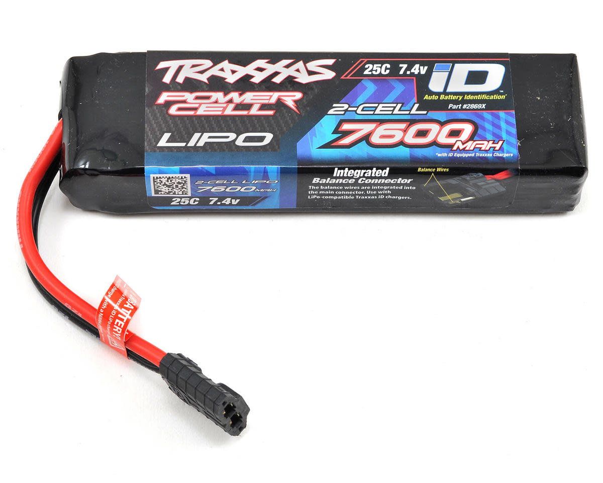 #2869X Traxxas 2S "Power Cell" 25C LiPo Battery w/iD Traxxas Connector (7.4V/7600mAh)