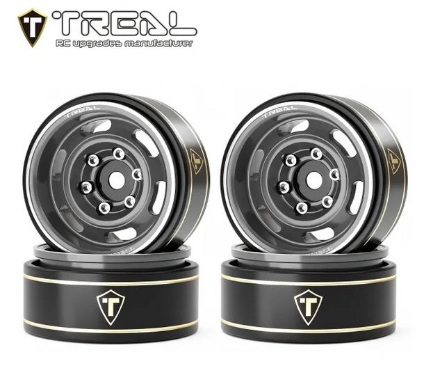 #X003GZCO6Z Treal Hobby Type E 1.0" 6-Slot Beadlock Wheels (Titanium) (4) (21.9g)