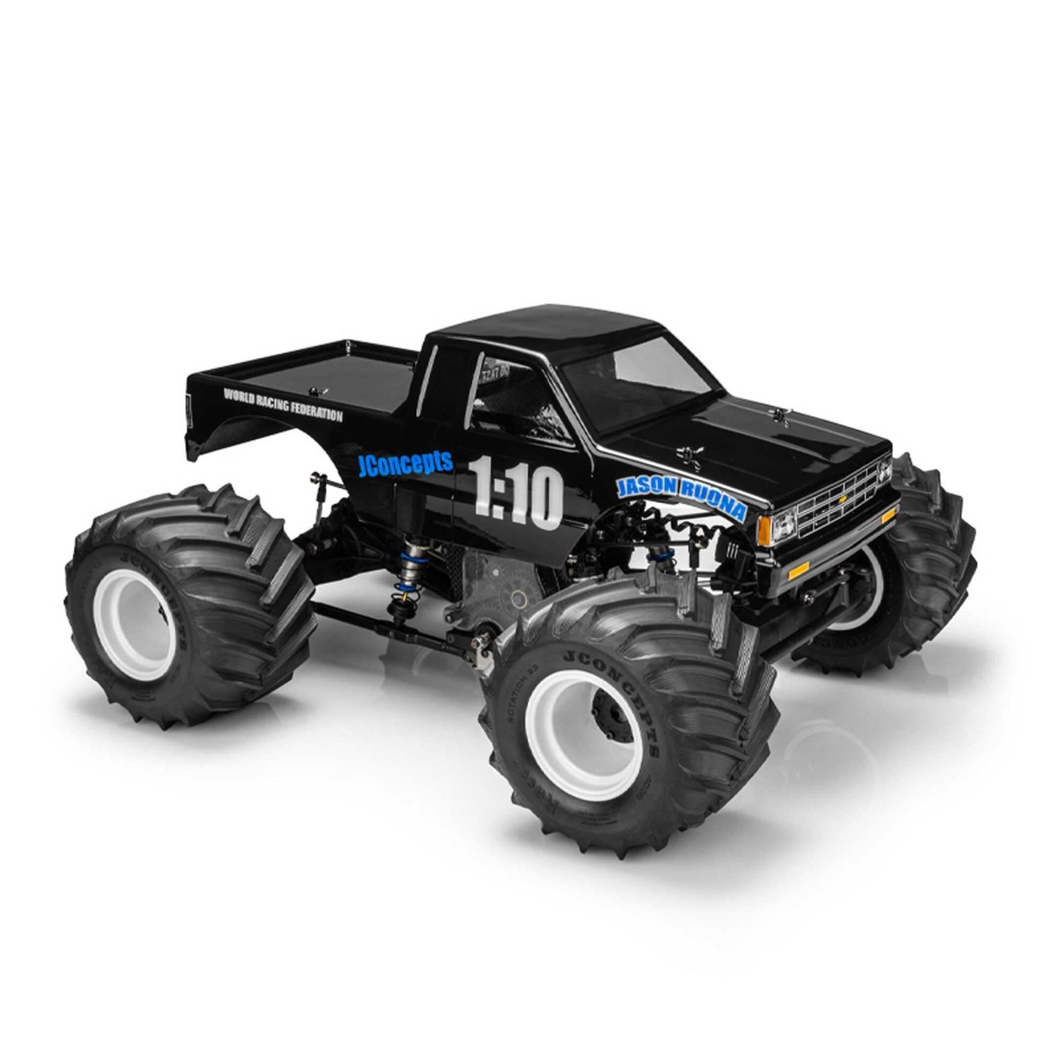#0607 JConcepts 1/10 1990 Chevy S10 Extended Cab Monster Truck Body, 13.0" Wheelbase