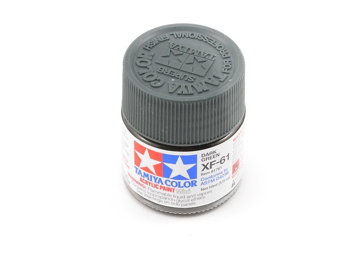 #81761 Tamiya XF-61 Flat Dark Green Acrylic Paint (10ml)
