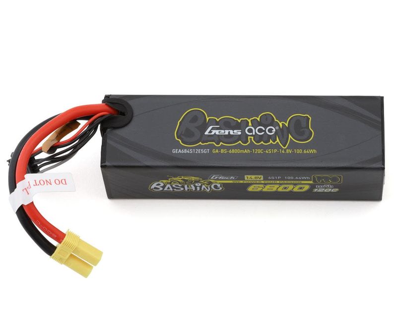 #684S12E5GT Gens Ace G-Tech 4S Bashing Series Hardcase LiPo Battery 120C (14.8V/6800mAh) w/EC5 Connector