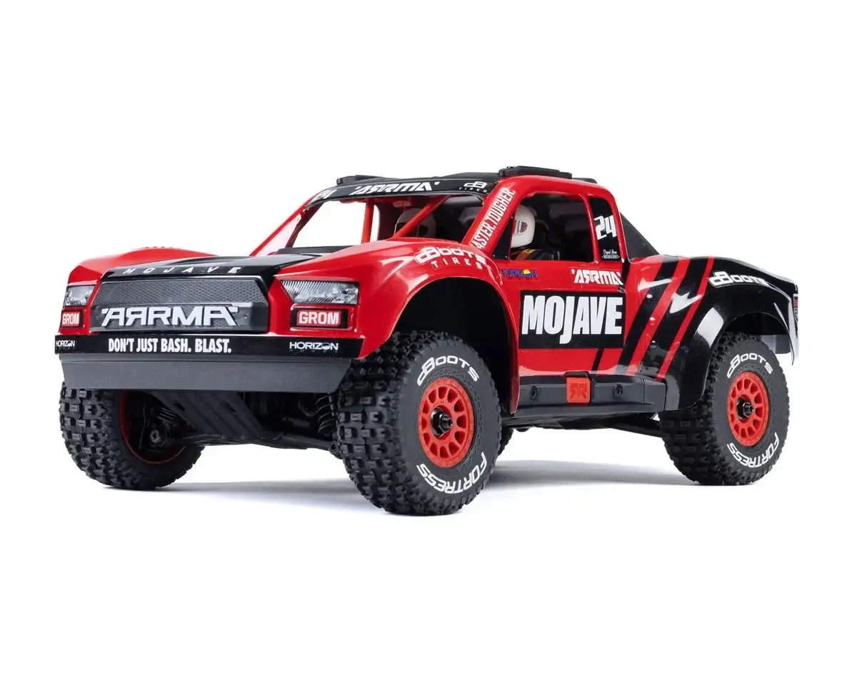 #ARA2104T1 Arrma Mojave Grom MEGA 4WD 380 Brushed 1/18 Electric Desert Truck RTR (Red/Black) w/SLT2 2.4GHz Radio, Battery &amp; Charger