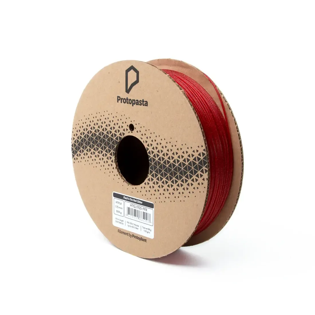 Protopasta Fleck 'n Fire Red Glitter HTPLA 1.75mm 1kg Spool #HTGL1710-FFR