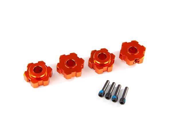 #8956T Traxxas Wheel Hubs Hex Aluminum, Orange