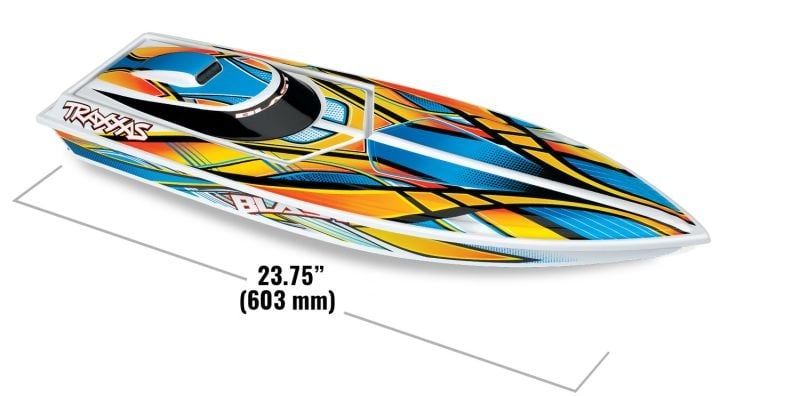 #38104-8-ORNG  Traxxas Blast RTR Boat w/USB-C (Orange)