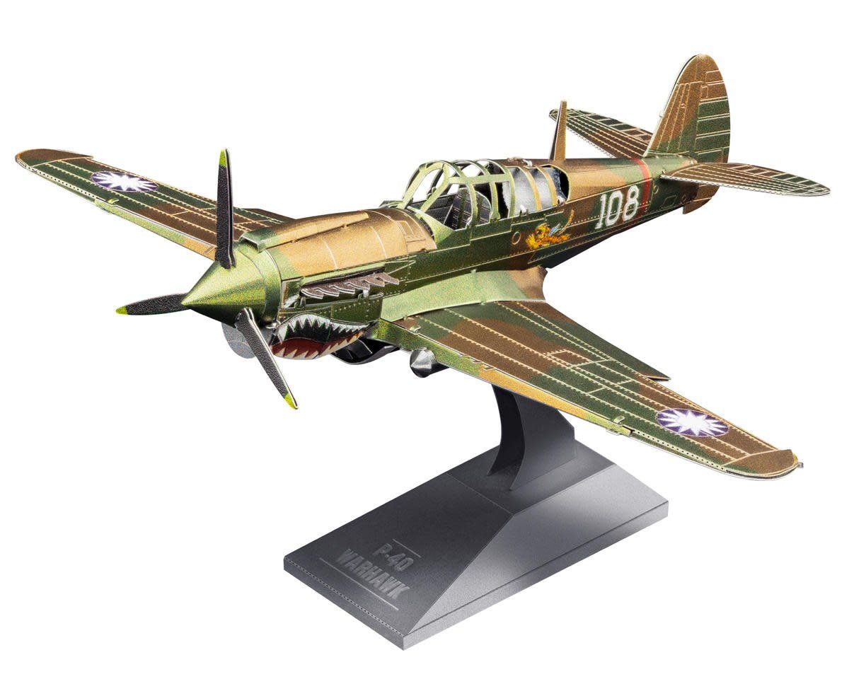 #FSCMMS213 Fascinations P-40 Warhawk 3D Metal Model Kit