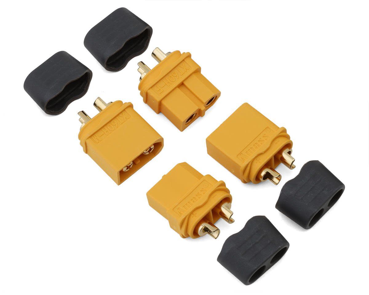 #SAMCXT60H-002 Samix XT60 Connectors w/Wire Covers (2 Male/2 Female)