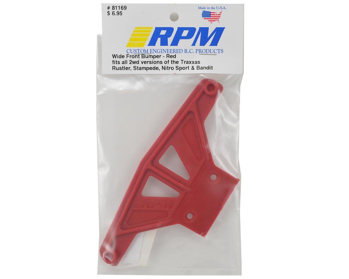 #81169 RPM Wide Front Bumper for Traxxas Rustler/Stampede (Red)