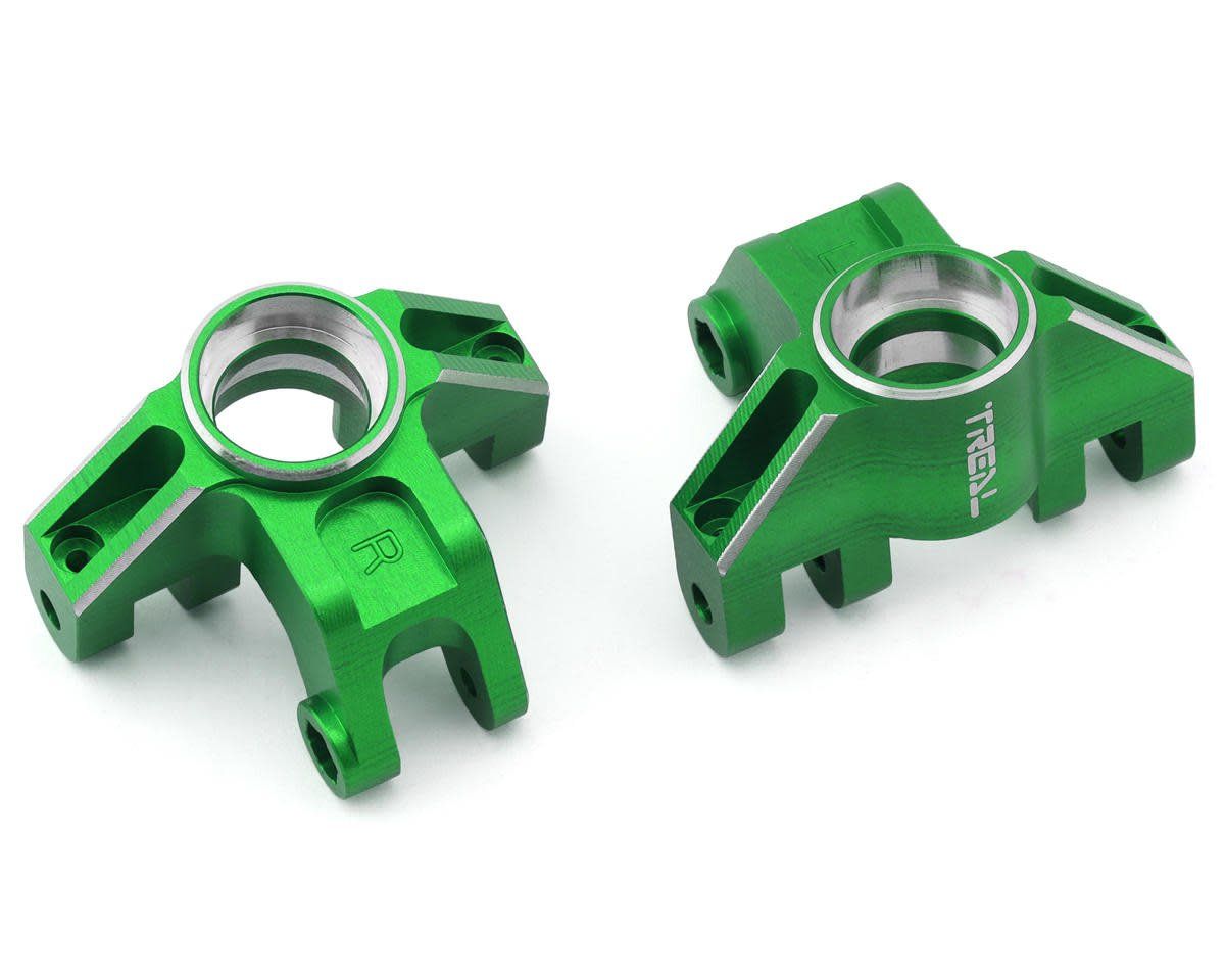 #X002V2ULEV Treal Hobby Losi LMT Aluminum Front Steering Knuckle (Green) (2)